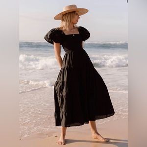Hello Molly Adela Maxi Dress in Black, Size Small
